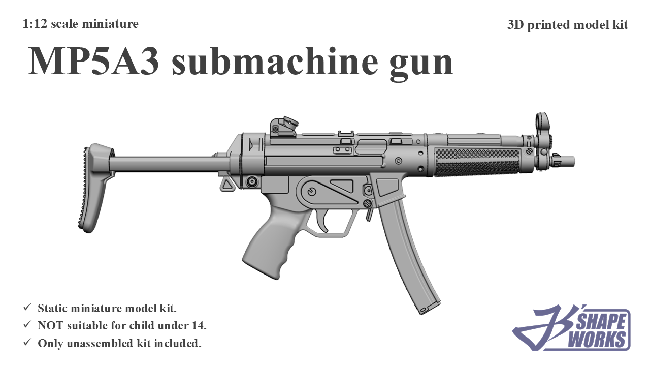 1:12 MP5A3 submachine&nbsp;gun