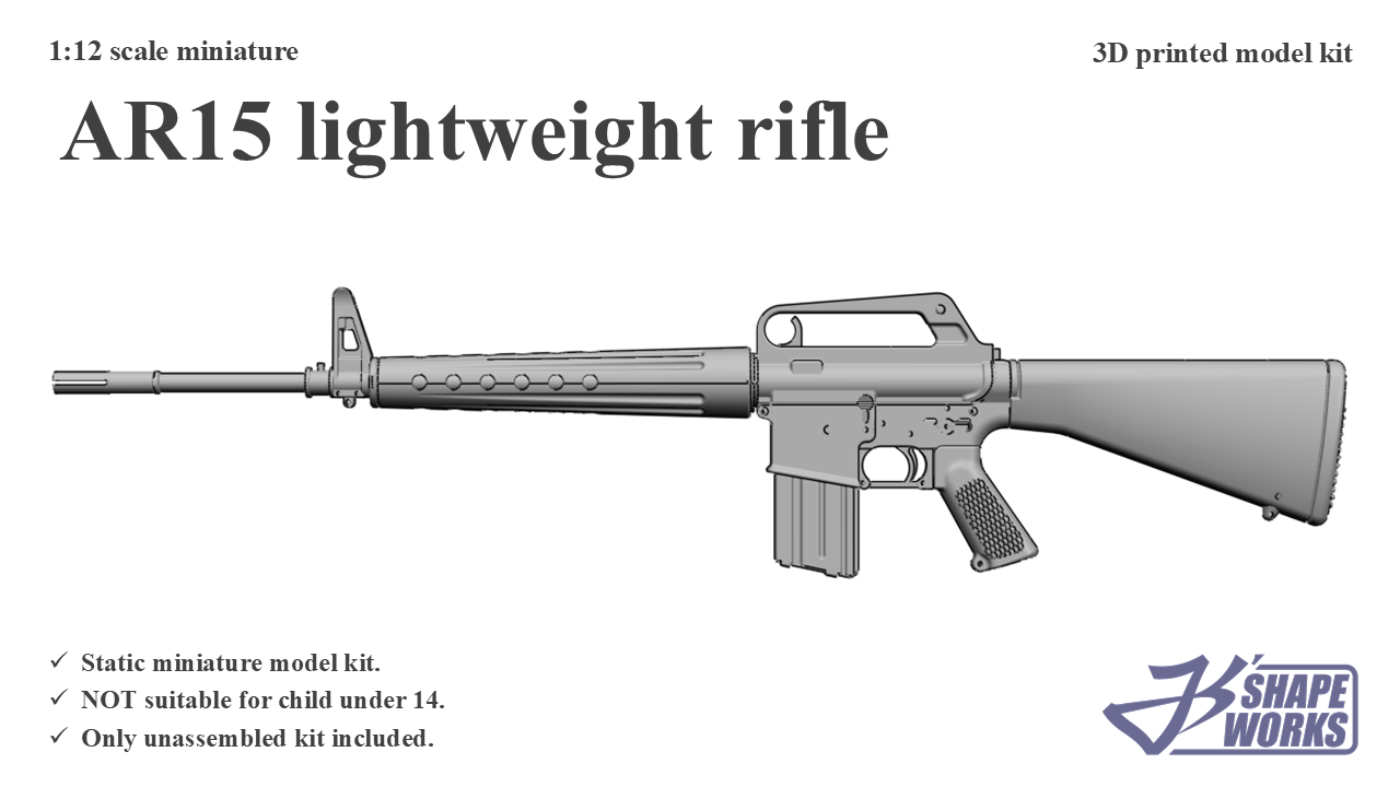 1:12 AR15 lightweight&nbsp;rifle
