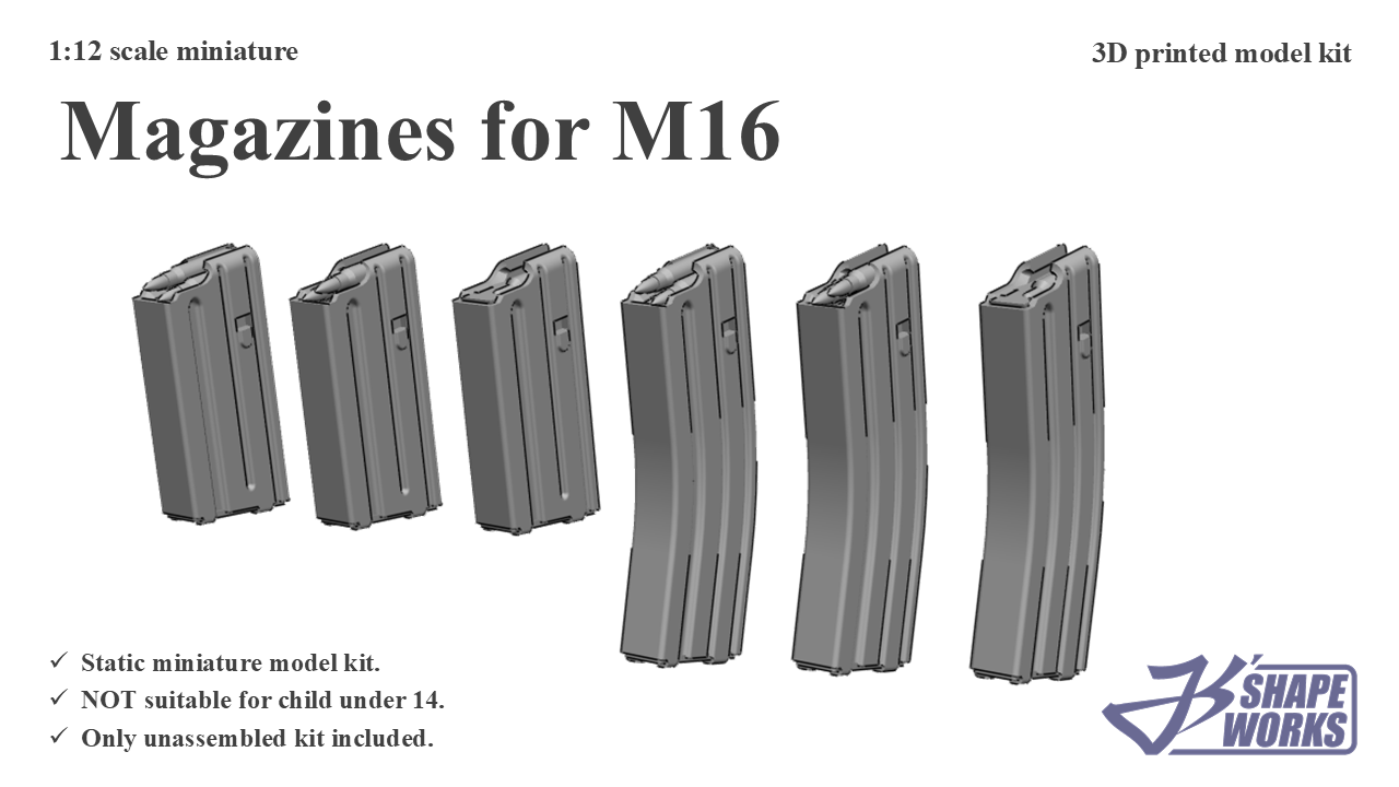 1:12 Magazines for&nbsp;M16