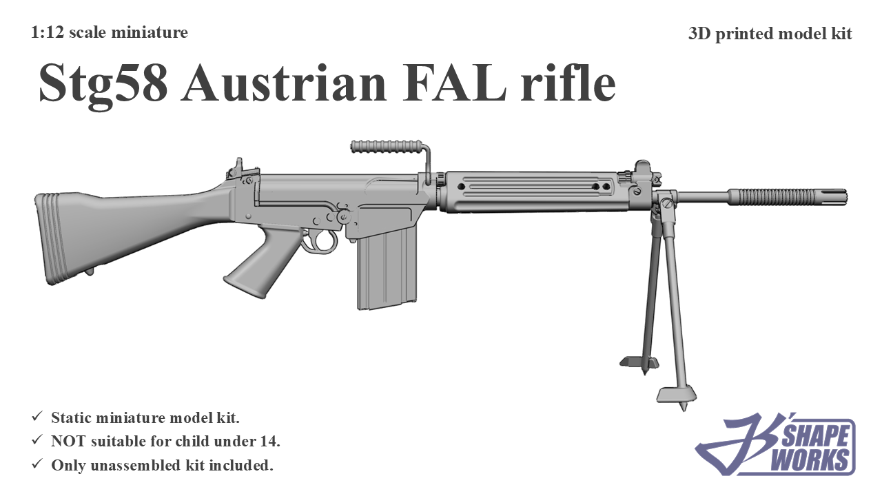 1:12 Stg58 Austrian FAL&nbsp;rifle