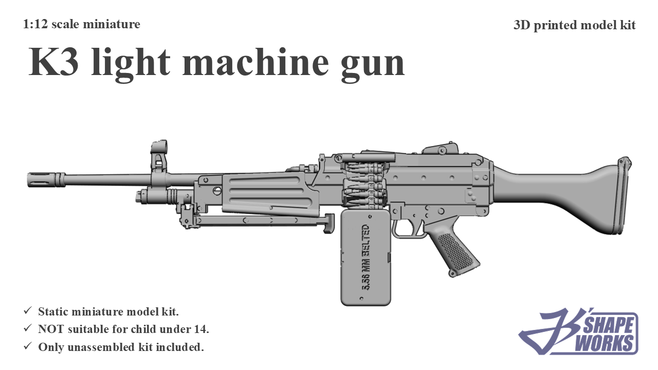 1:12 K3 light machine&nbsp;gun