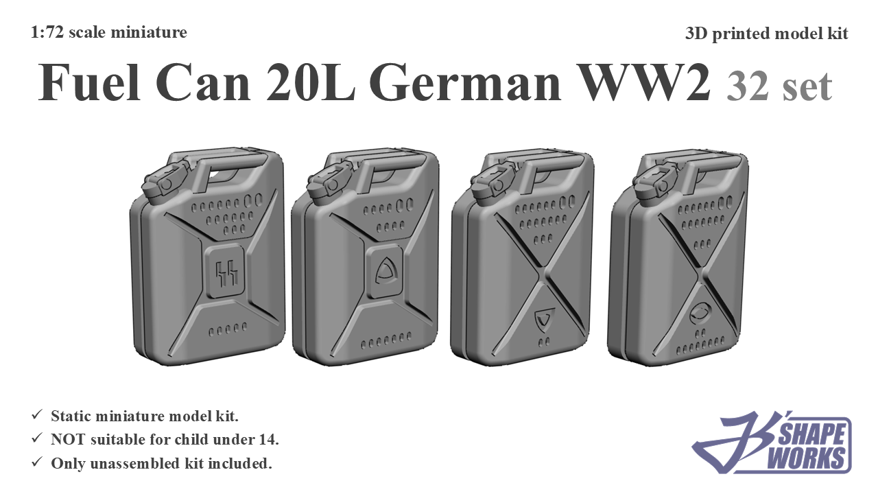 1:72 Fuel can 20L German WW2 (32&nbsp;set)