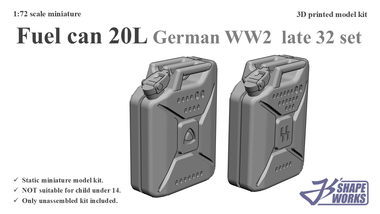 1:72 Fuel can 20L (German WW2  late 32&nbsp;set)