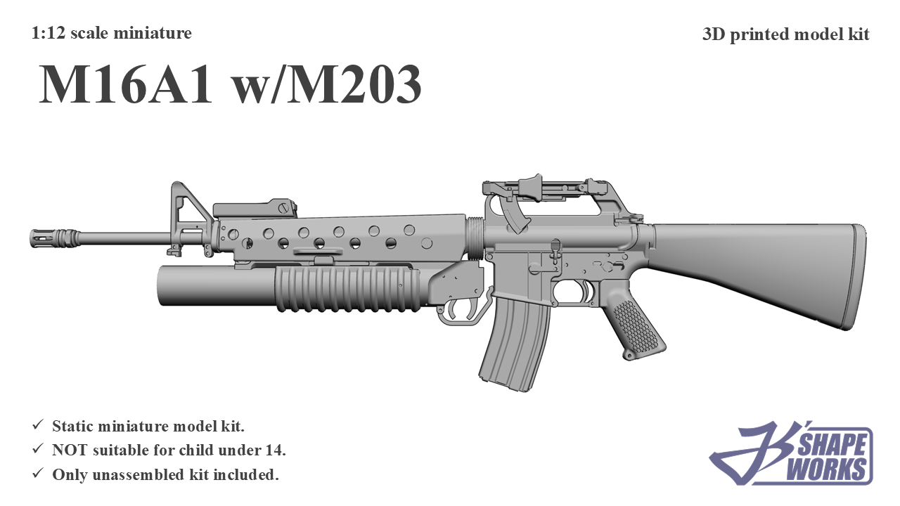 1:12 M16A1 w/M203