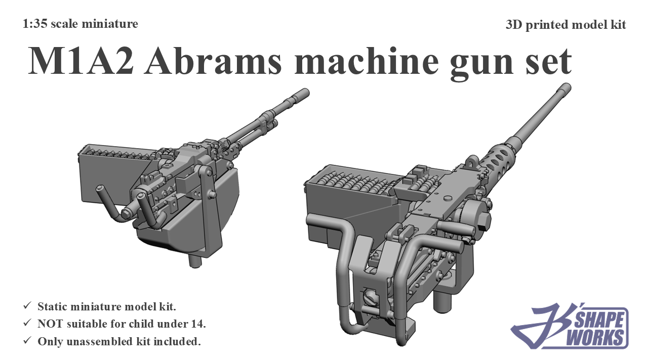 1:35 M1A2 Abrams machine gun&nbsp;set