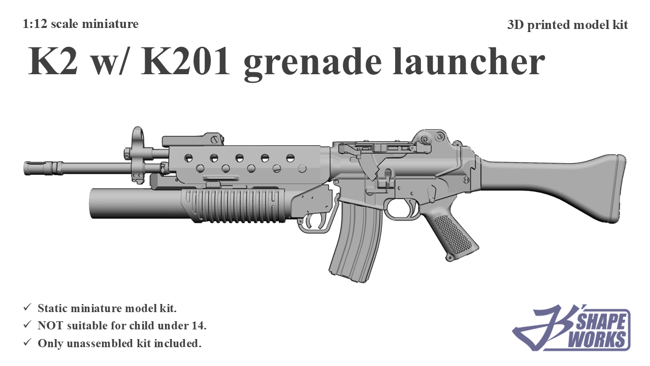 1:12 K2 w/ K201 grenade&nbsp;launcher
