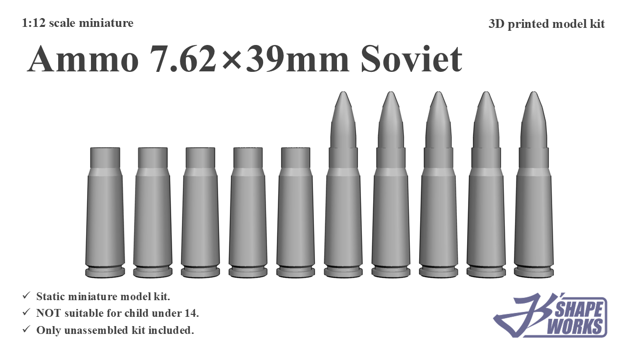 1:12 Ammo 7.62×39mm&nbsp;Soviet